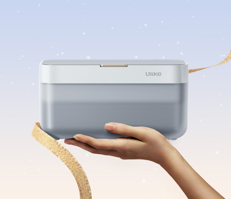 Stérilisateur UV Ulike dans le coffret cadeau Air 3, pas de germes après l'épilation.