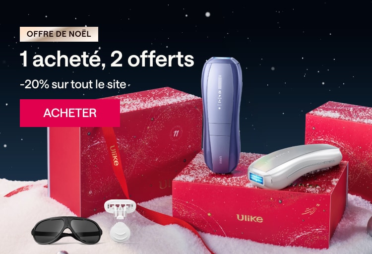 Idée cadeau parfaite pour Noël, Ulike Air 10 avec des cadeaux offerts. L'épilateur à lumière pulsée pour votre peau lisse et douce