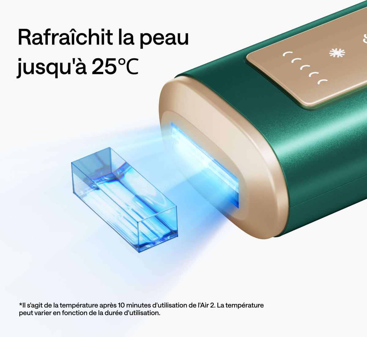 Ulike Air 2 Épilateur IPL-refroidissement-peau-25-degres